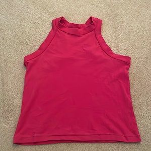 Pink Ribbed Athleta Tank Top
